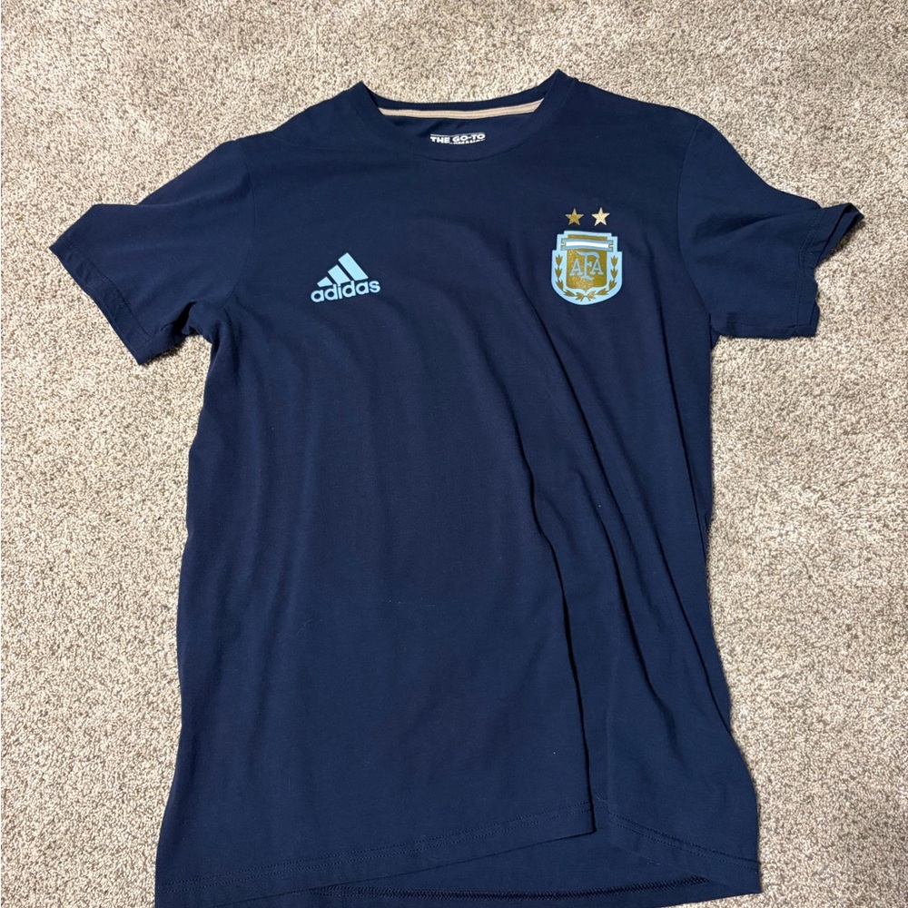 Adidas Kids Dark Blue Soccer Tee